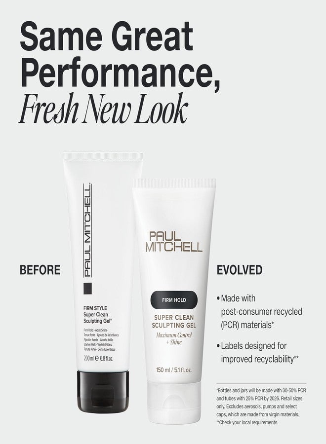 Paul Mitchell Super Clean Sculpting Gel, Firm Hold, Maximum Control + Shine, For All Hair Types, 2.5 oz - Image 2